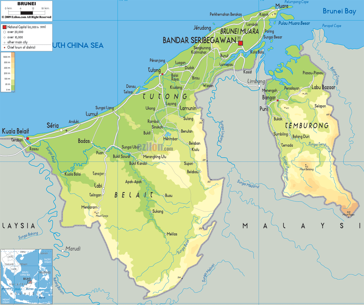 Brunei Map