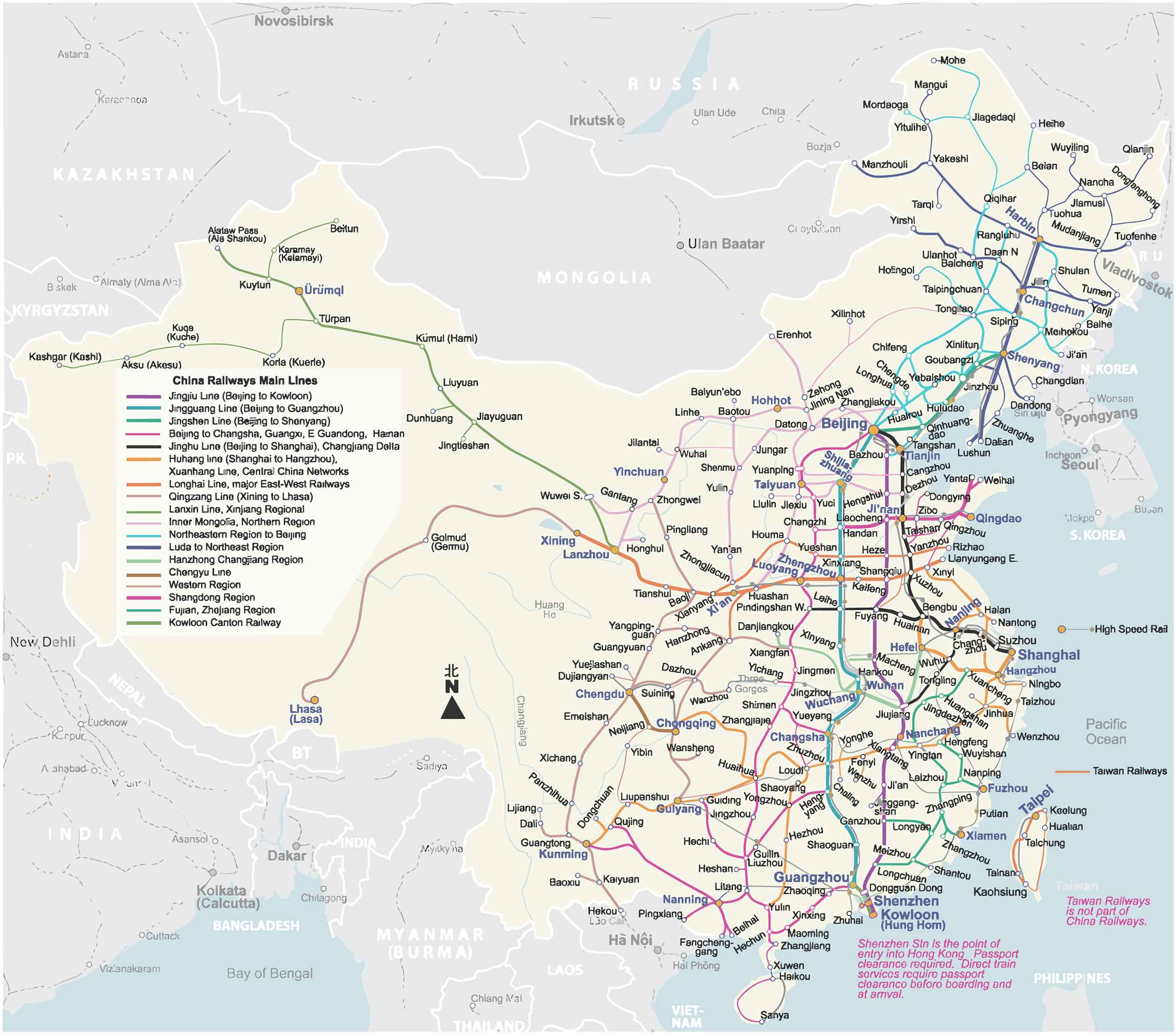 China Train-Railway Map