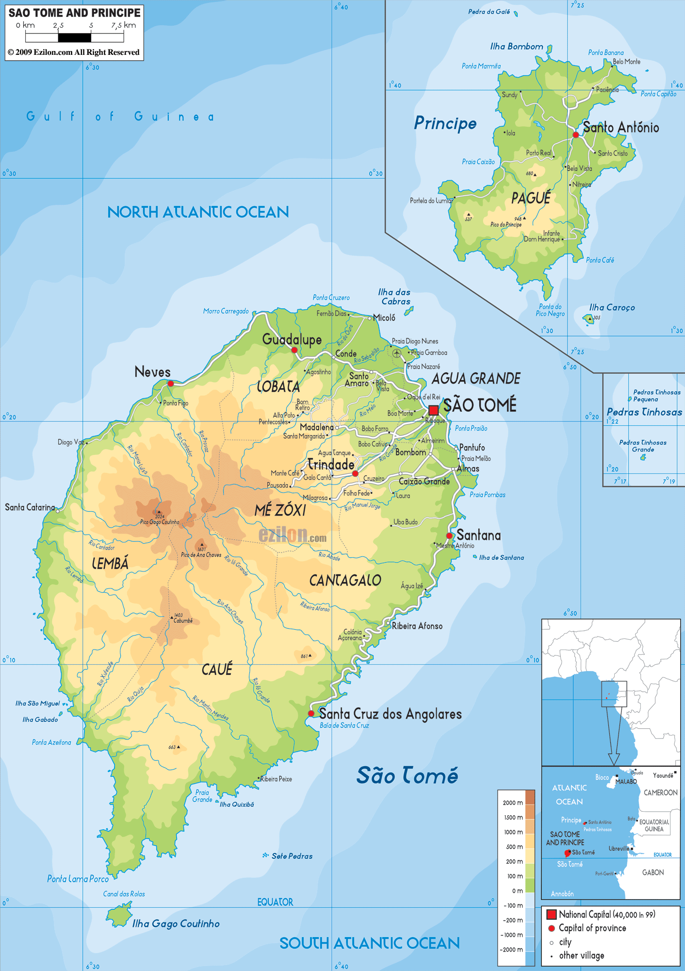 View Sao Tome Map PNG