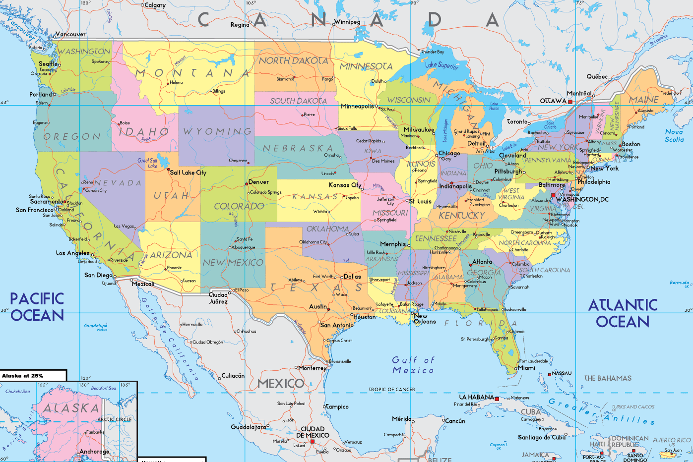 The United States of America карта