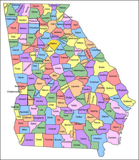 Georgia USA Map - United States