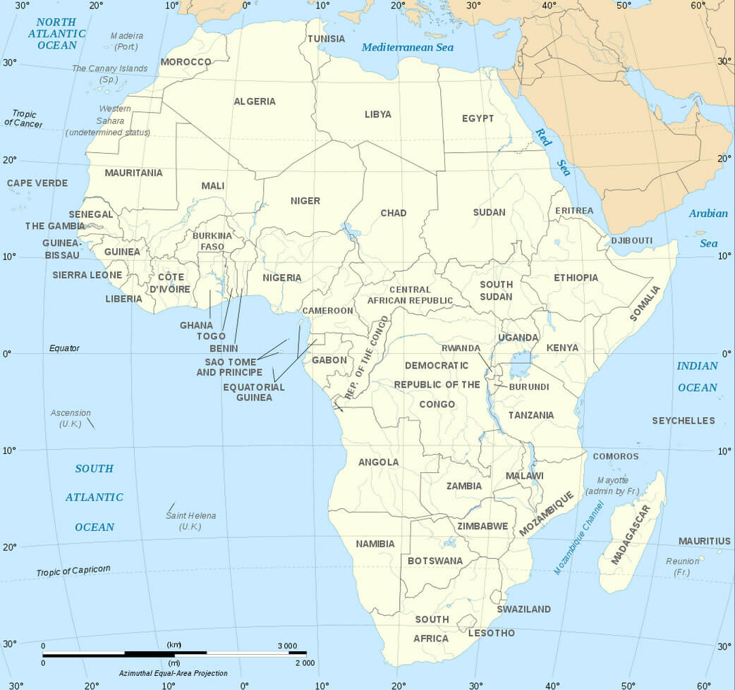 African Continent Map