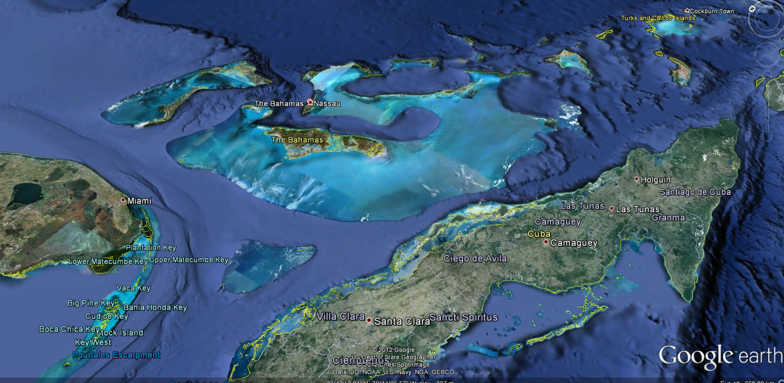 Satellite Image of Bahamas