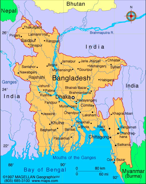 Sylhet Map - Bangladesh