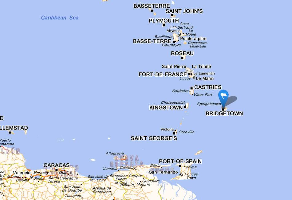 Road Map Of Barbados