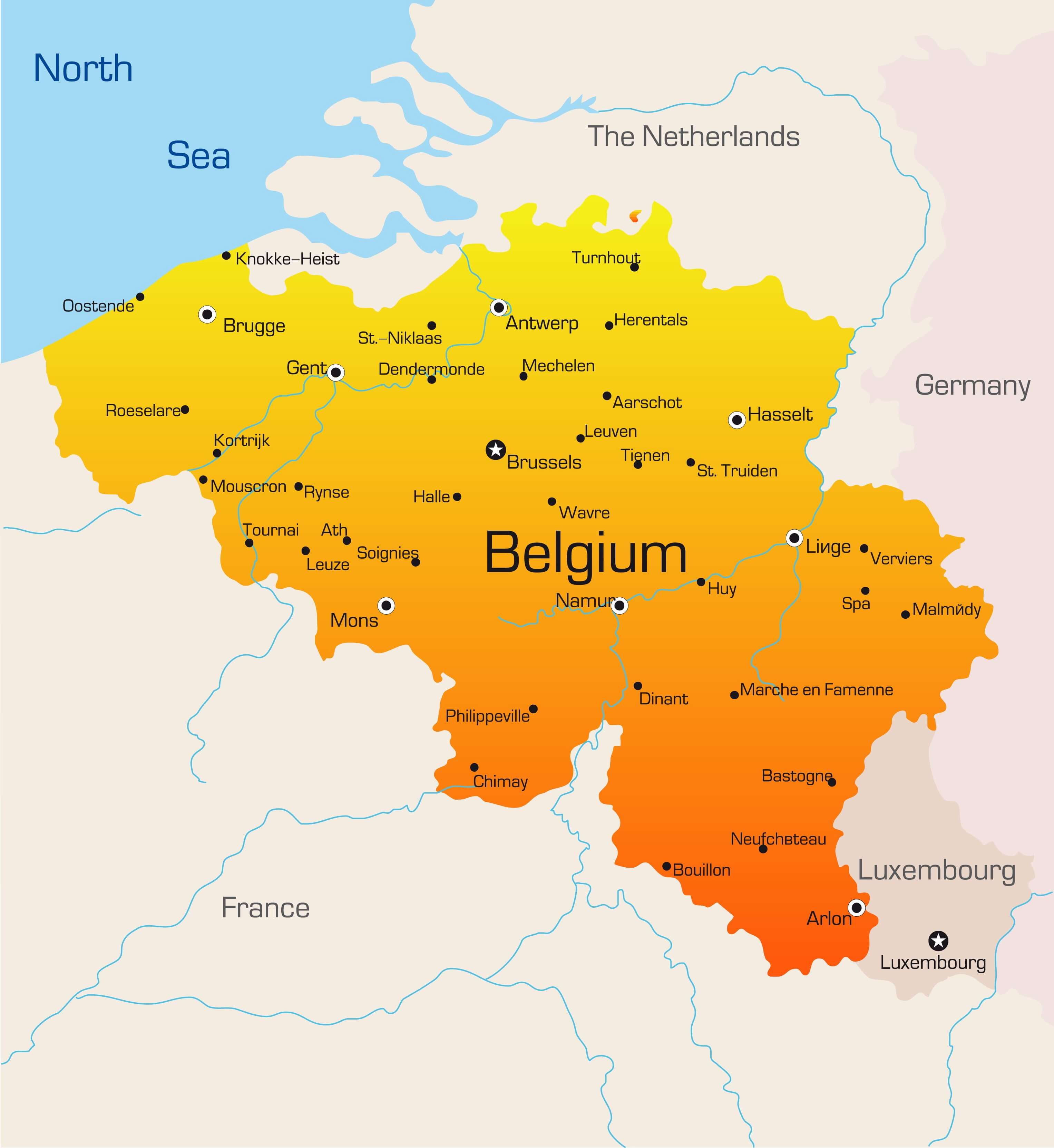 Large Political And Administrative Map Of Belgium Wit - vrogue.co