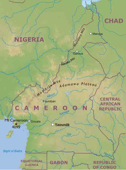 Cameroon Map - Cameroon