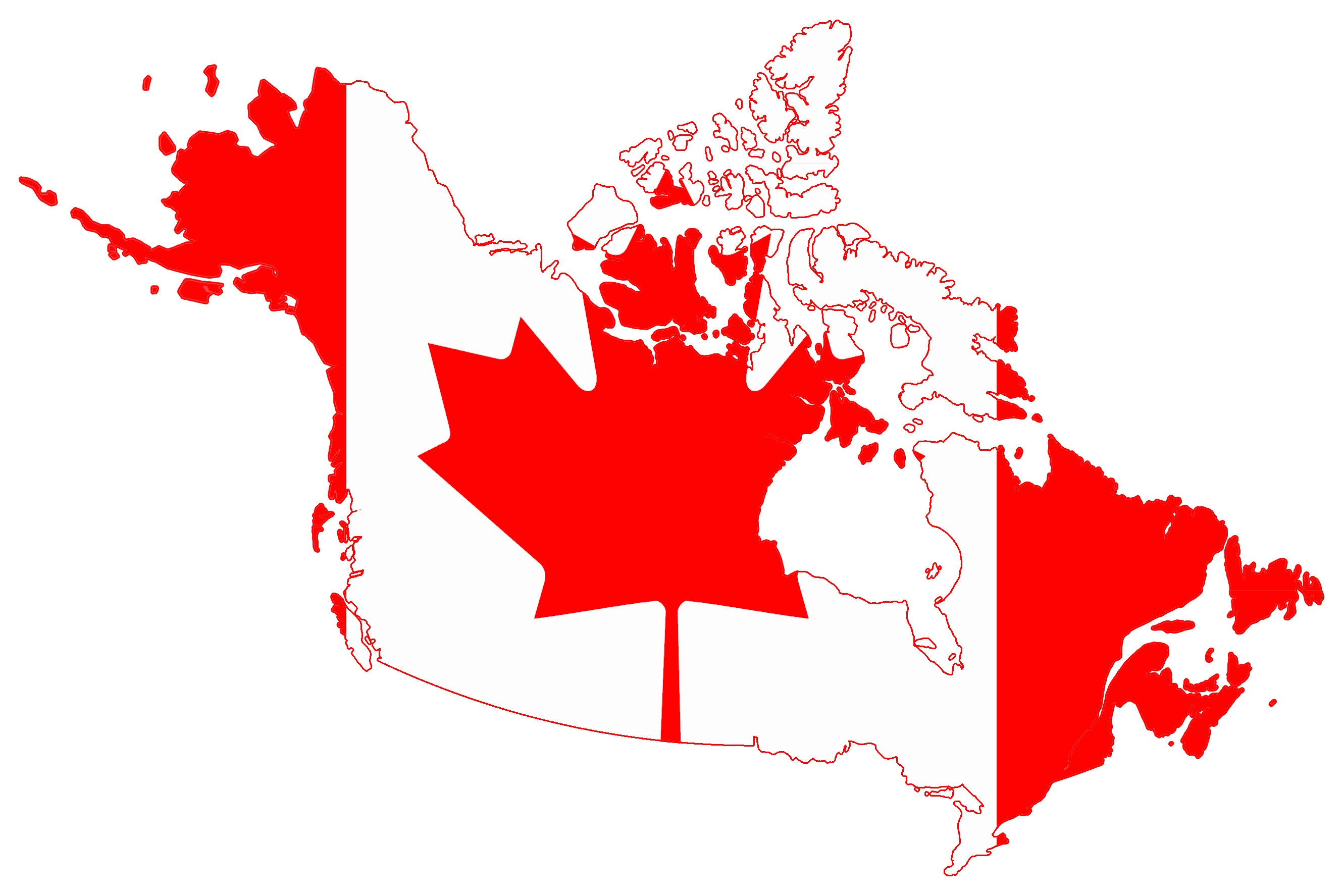 Canada Flag Map