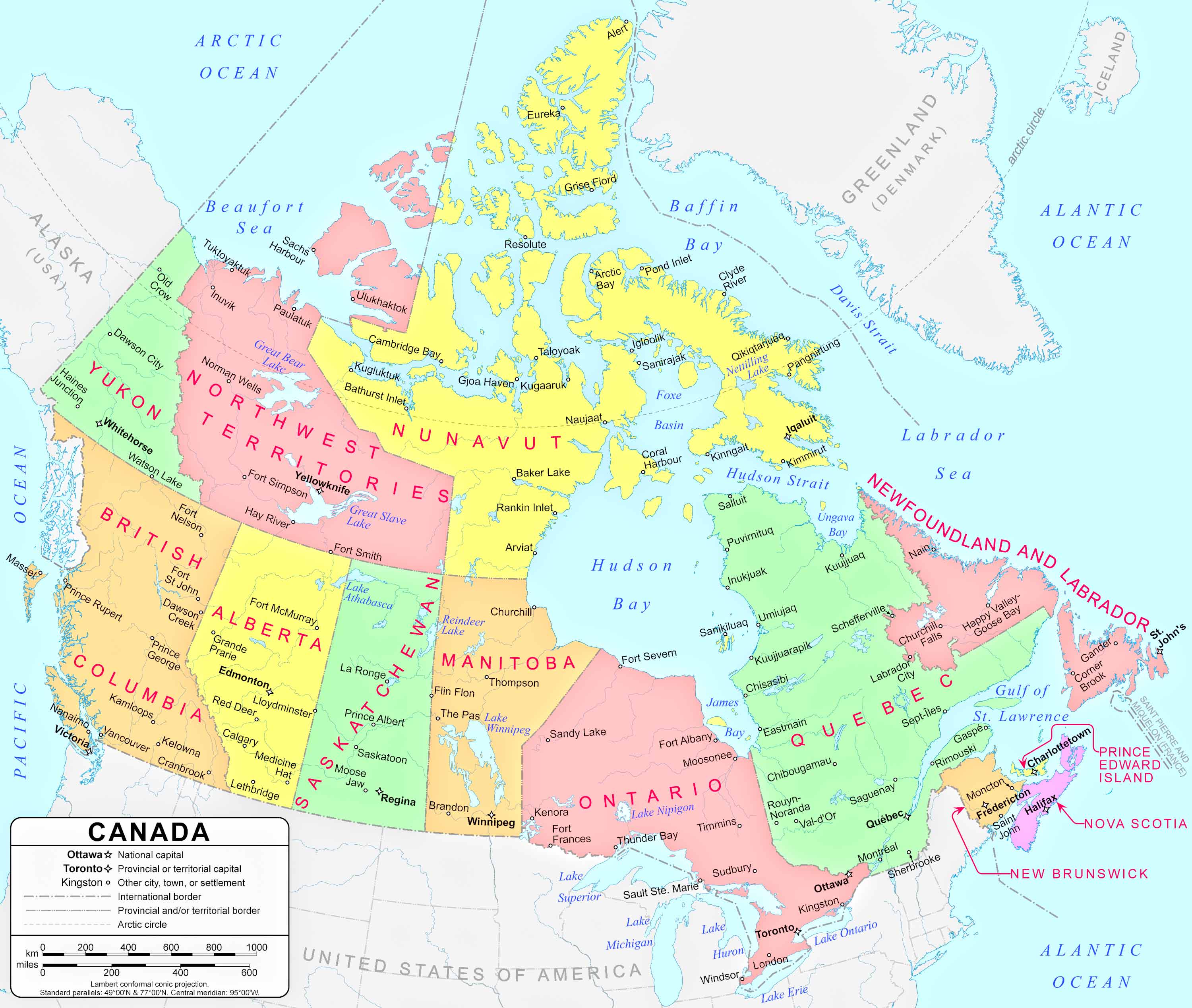 Canada Political Map