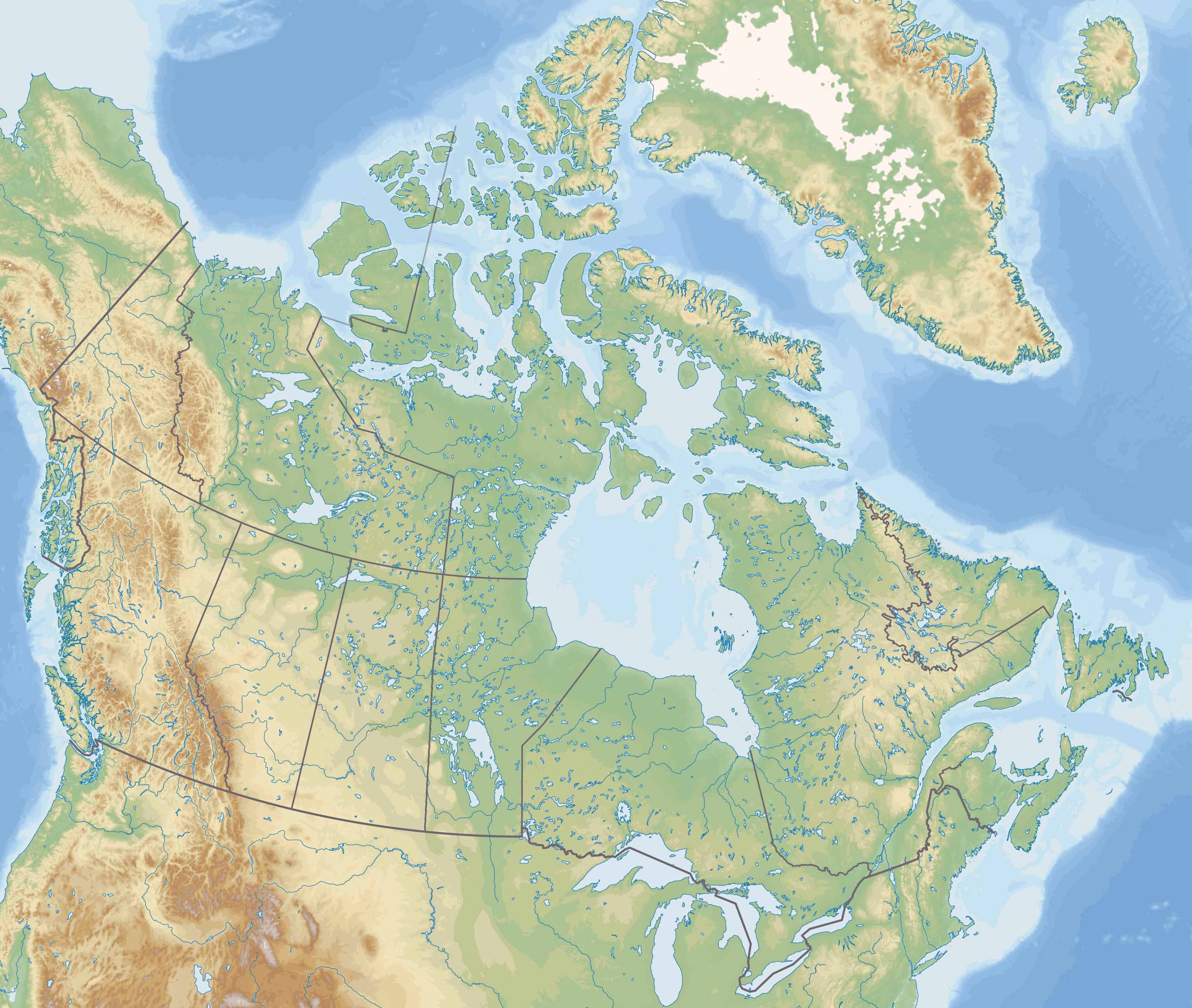 Canada Relief Map