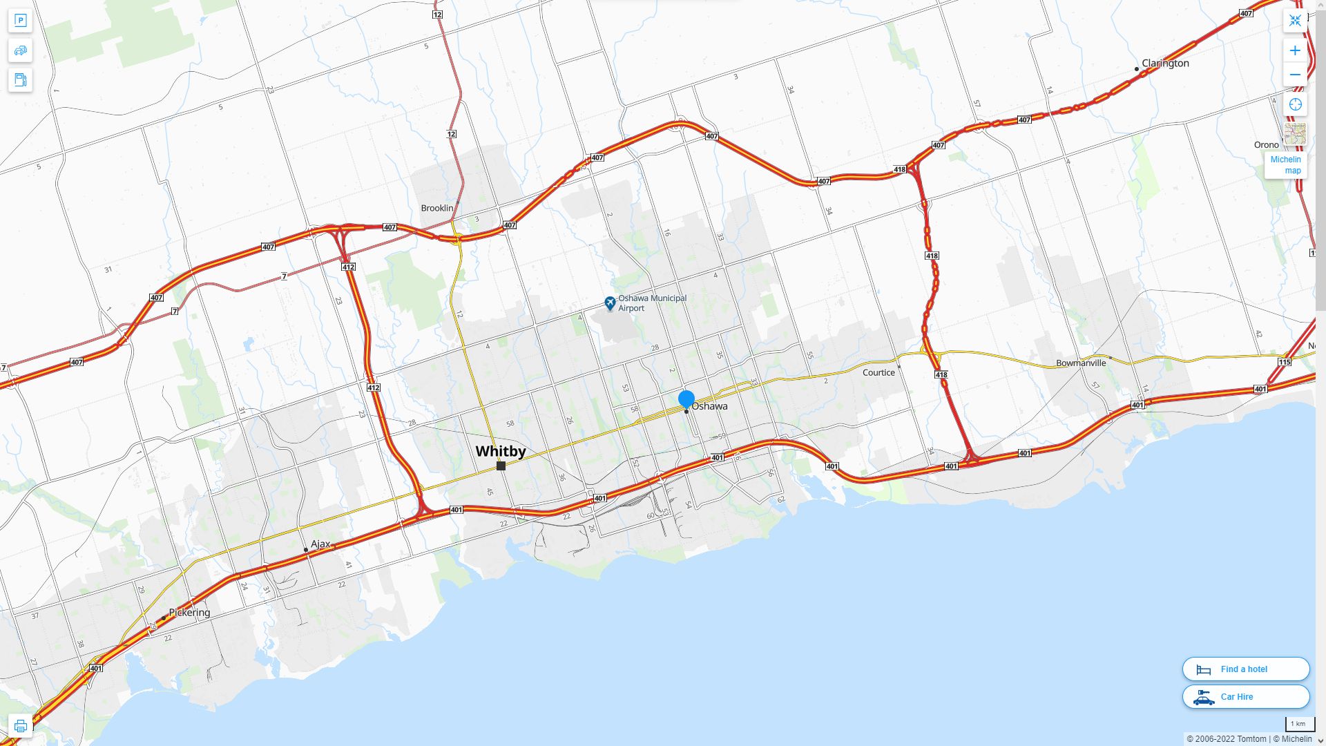 Oshawa Map - Canada