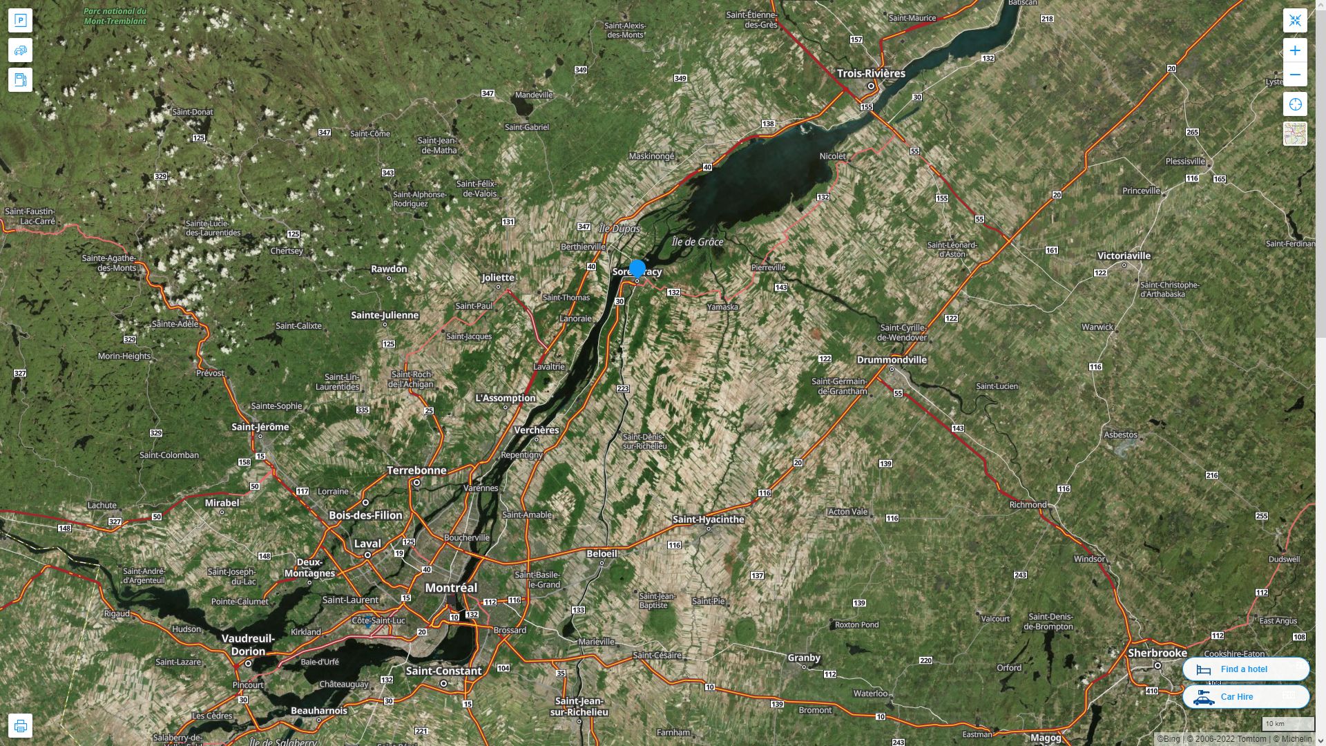 Sorel Tracy Map - Canada