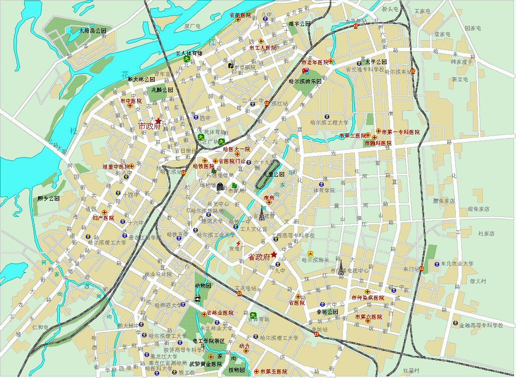 Харбин город карта