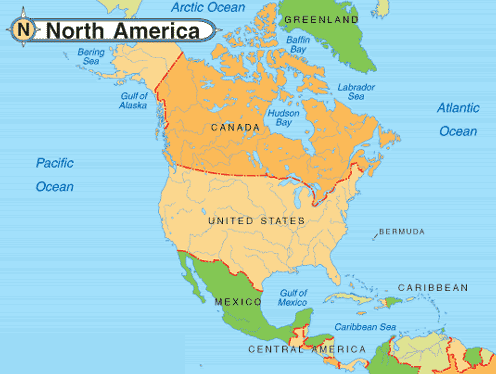 North America Map Countries