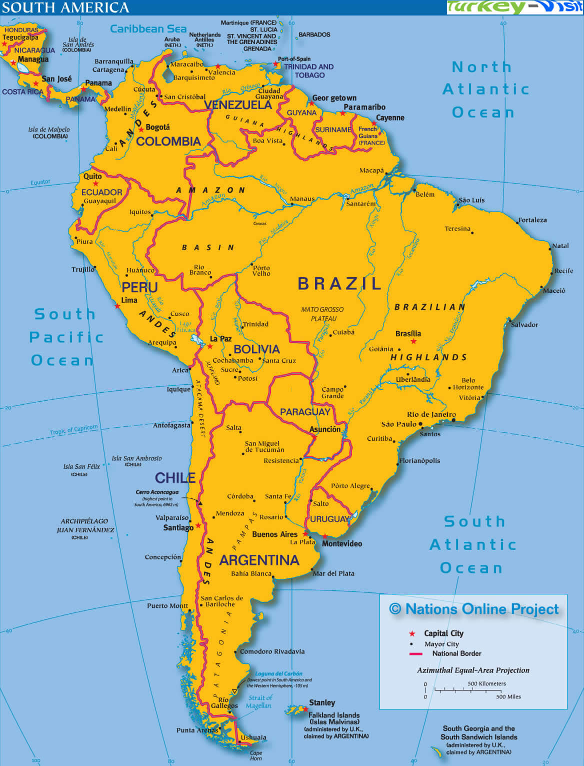 travel between south american countries