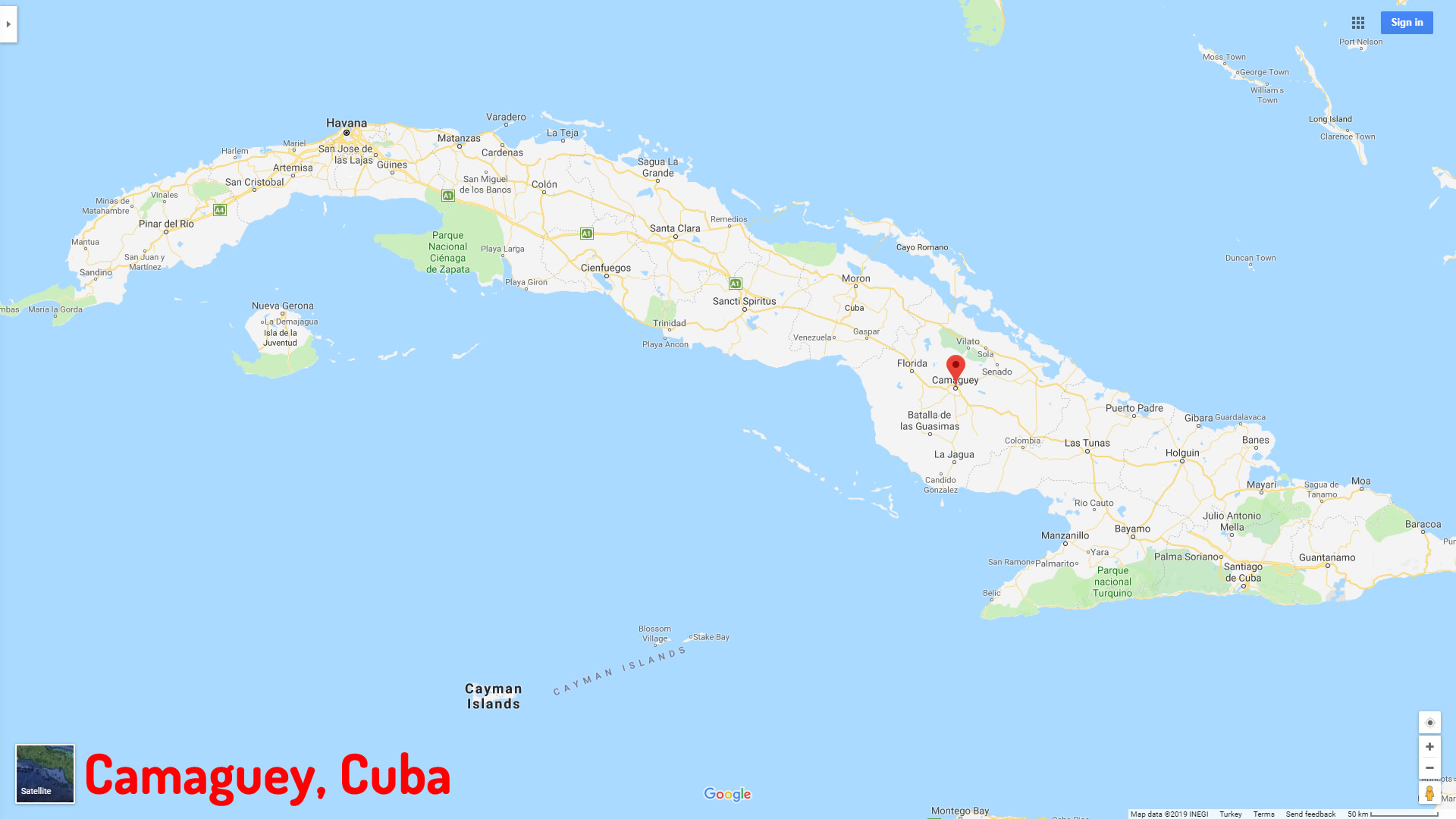 Camaguey Map - Cuba