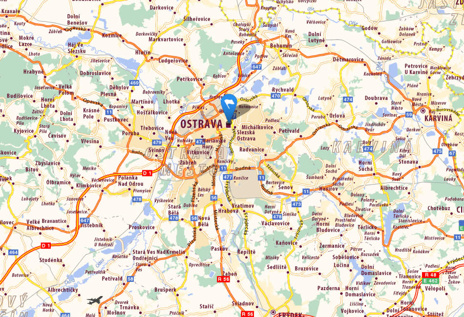 Ostrava Map - Czech Republic