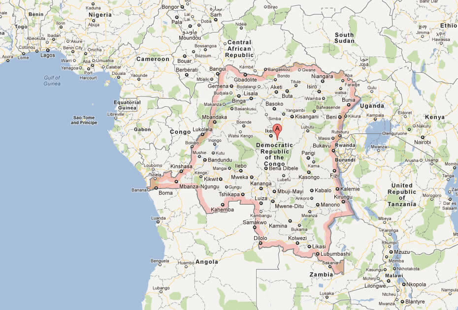 Democratic Republic Congo Map