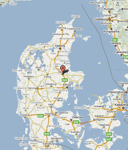 kart over danmark billund Randers Map   Denmark