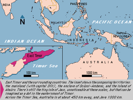 the map of dili east timor