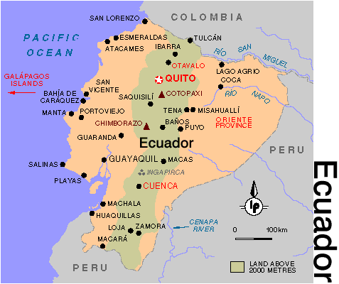 Ecuador Regions Map