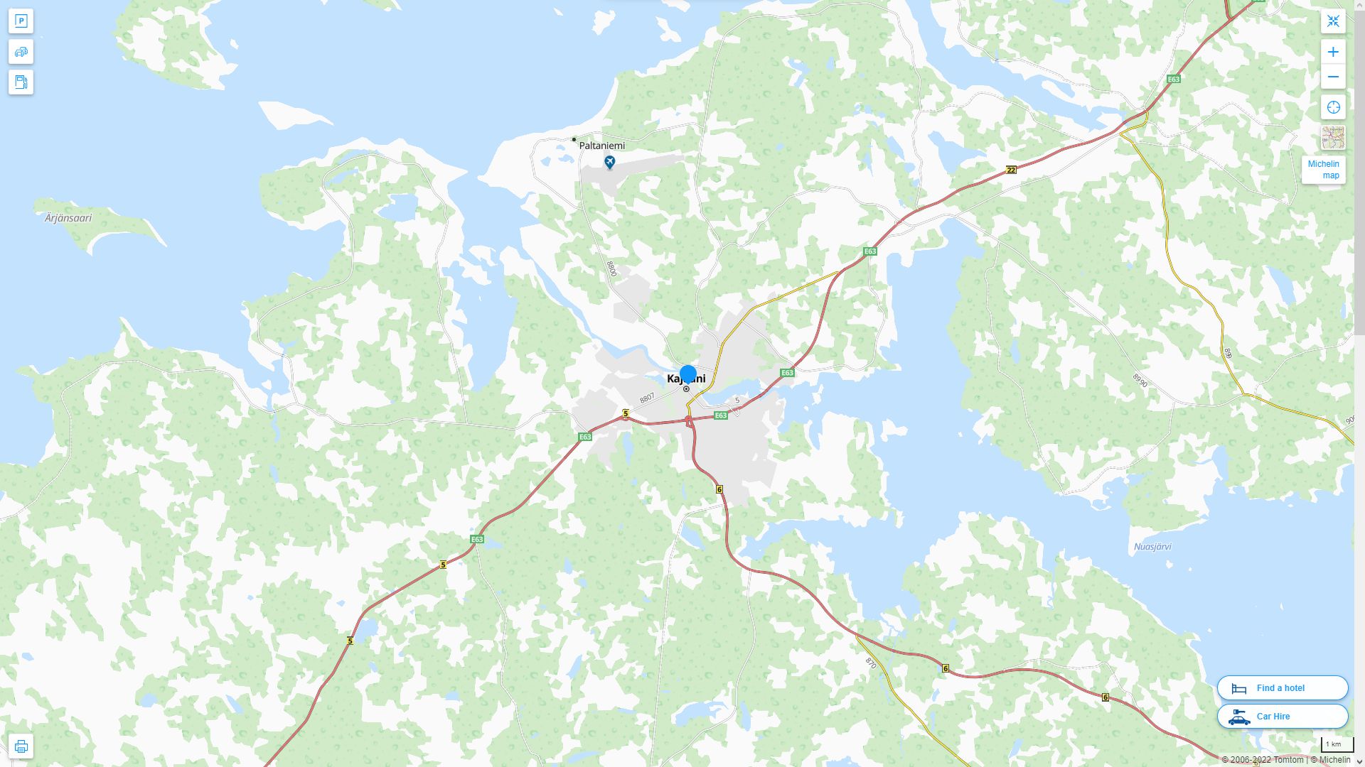 Kajaani Map - Finland