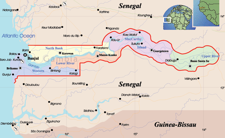 Banjul Map - Gambia