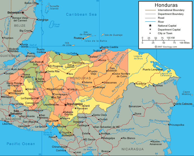 Honduras Map