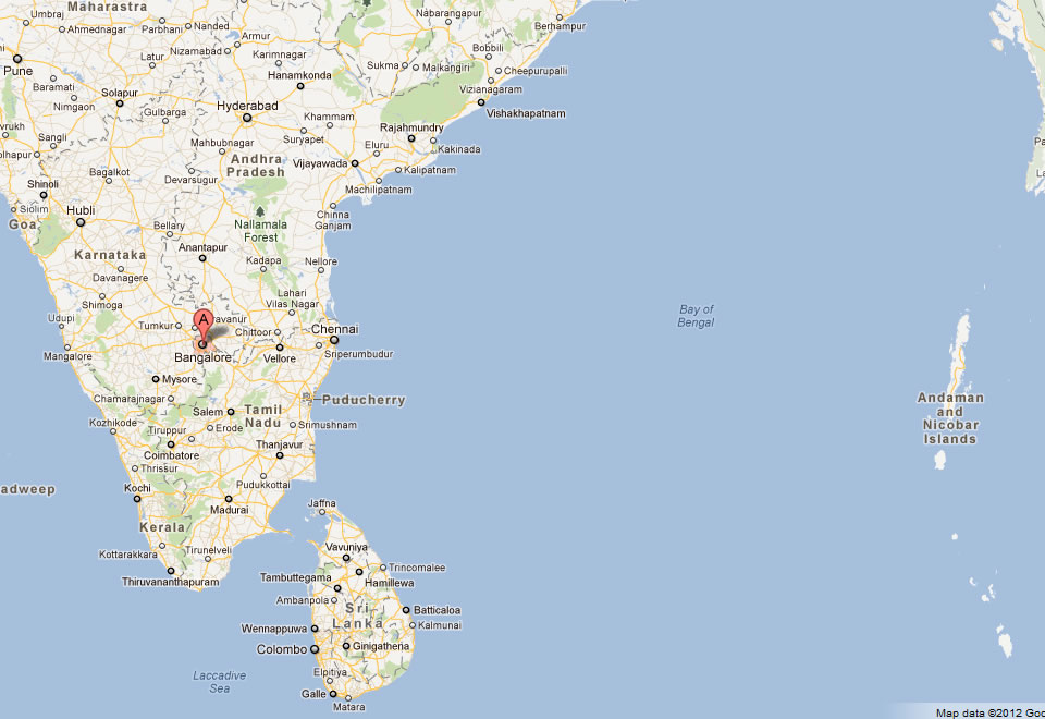 Bangalore In World Map Bangalore Map