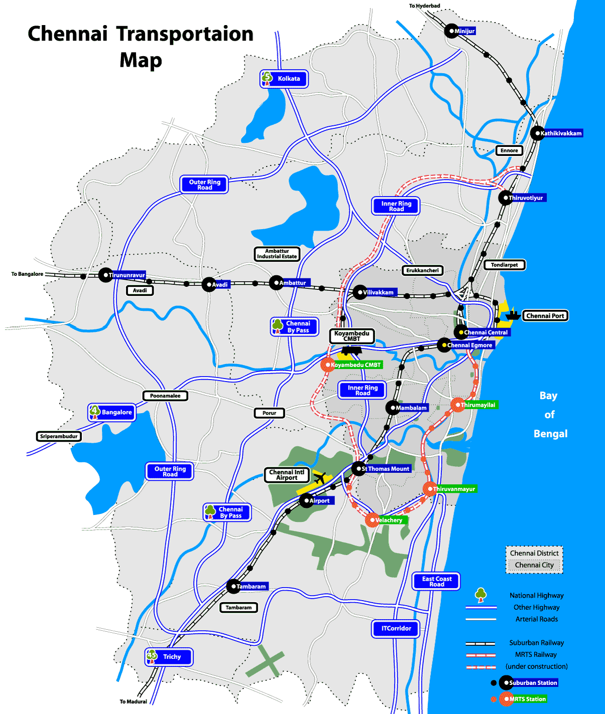 Chennai Map With Directions Chennai Map