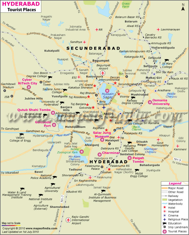 Hyderabad City Map Pdf Hyderabad Map - India