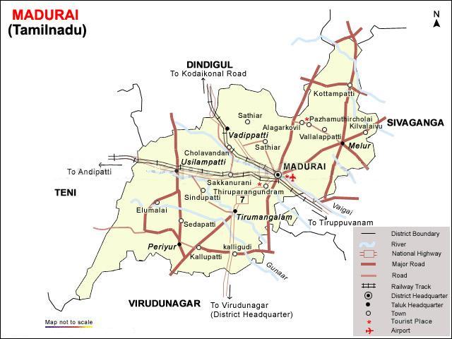 Madurai Map - India