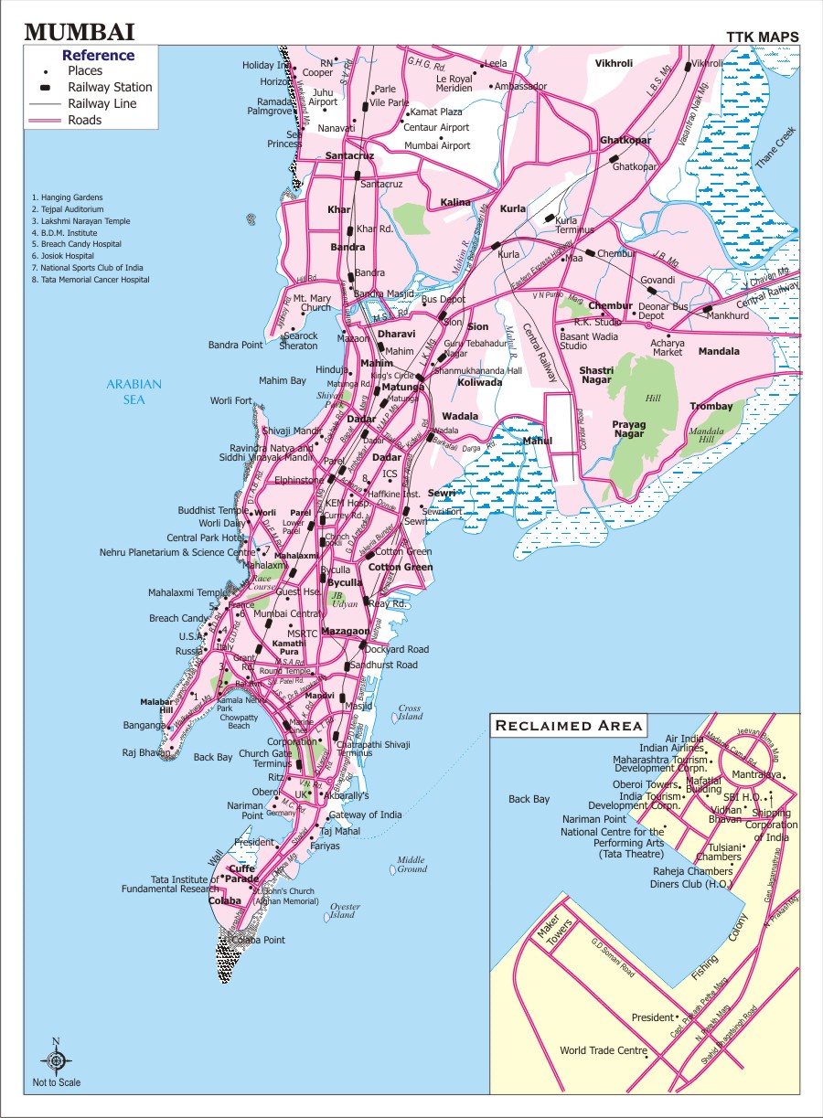 Mumbai Map With Directions Mumbai Map