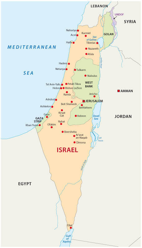 Map israel