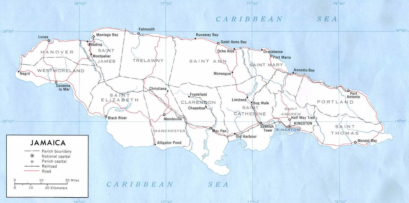 Where Is Jamaica World Map