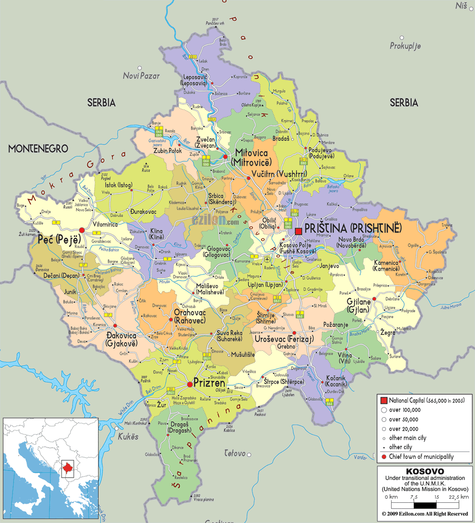 ferizaj karte Ferizaj Map