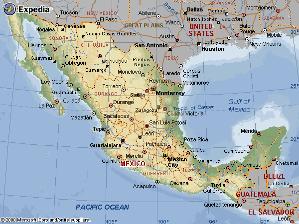 Oaxaca Map - Mexico