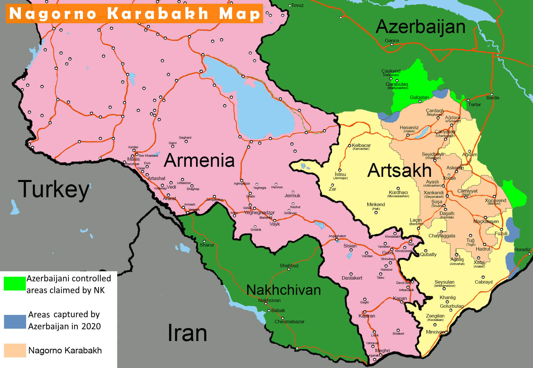 Где арцах. Зангезур Карабах карта. Граница Армении Азербайджана и Нахичевани. Карта Армении Арцах и Нахиджеван. Нахичевань на карте Армении и Азербайджана.