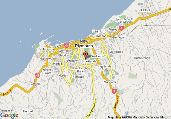 Map Of New Plymouth City Centre New Plymouth Map