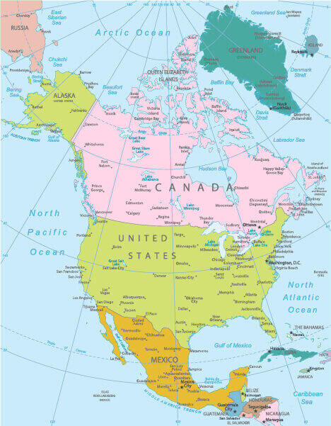 Discover The Beauty Of North America 🌎🌄 Map Of North America