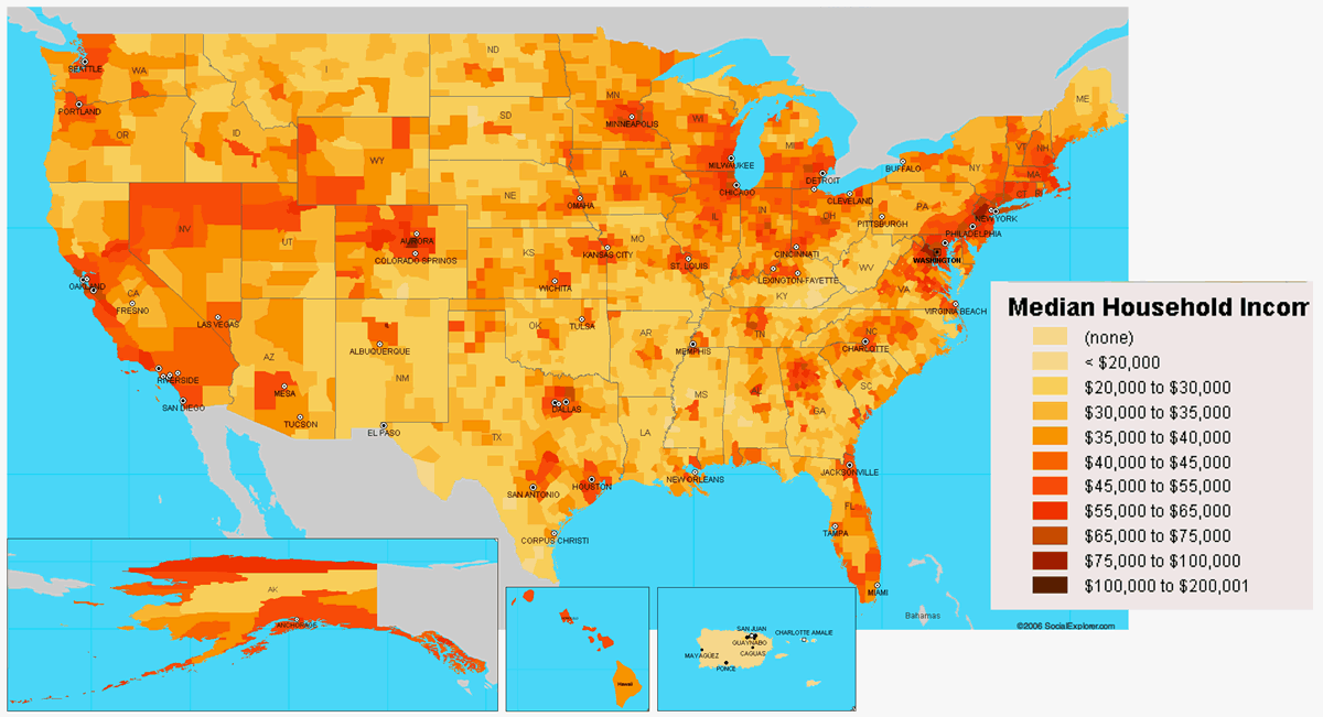 Median Household Income Across the United States