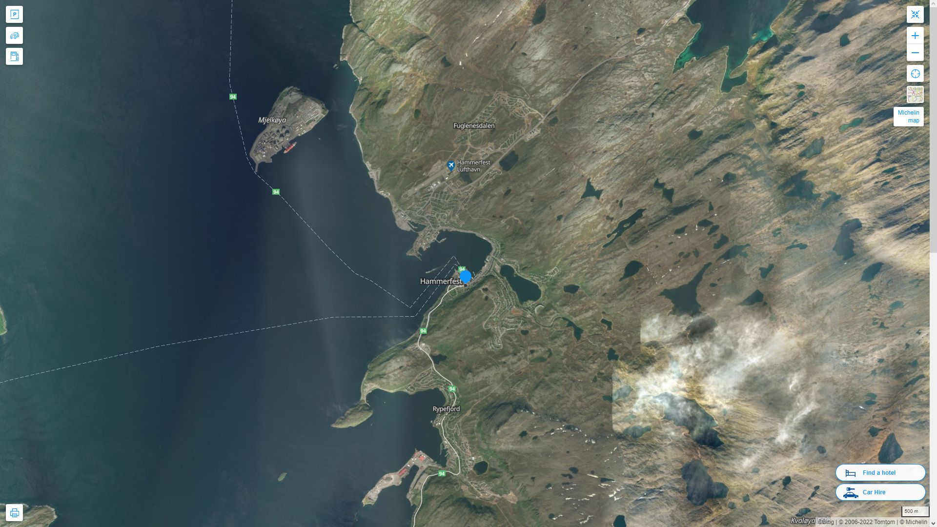 Hammerfest Map - Norway