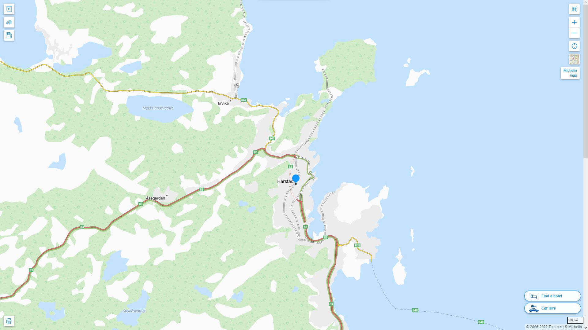 Harstad Map - Norway