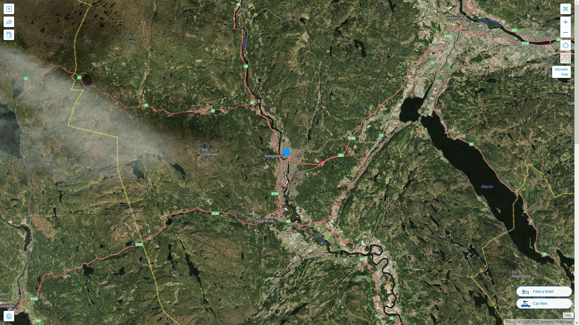 Kongsberg Map - Norway