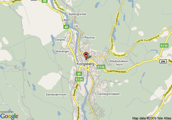 Kongsberg Map - Norway