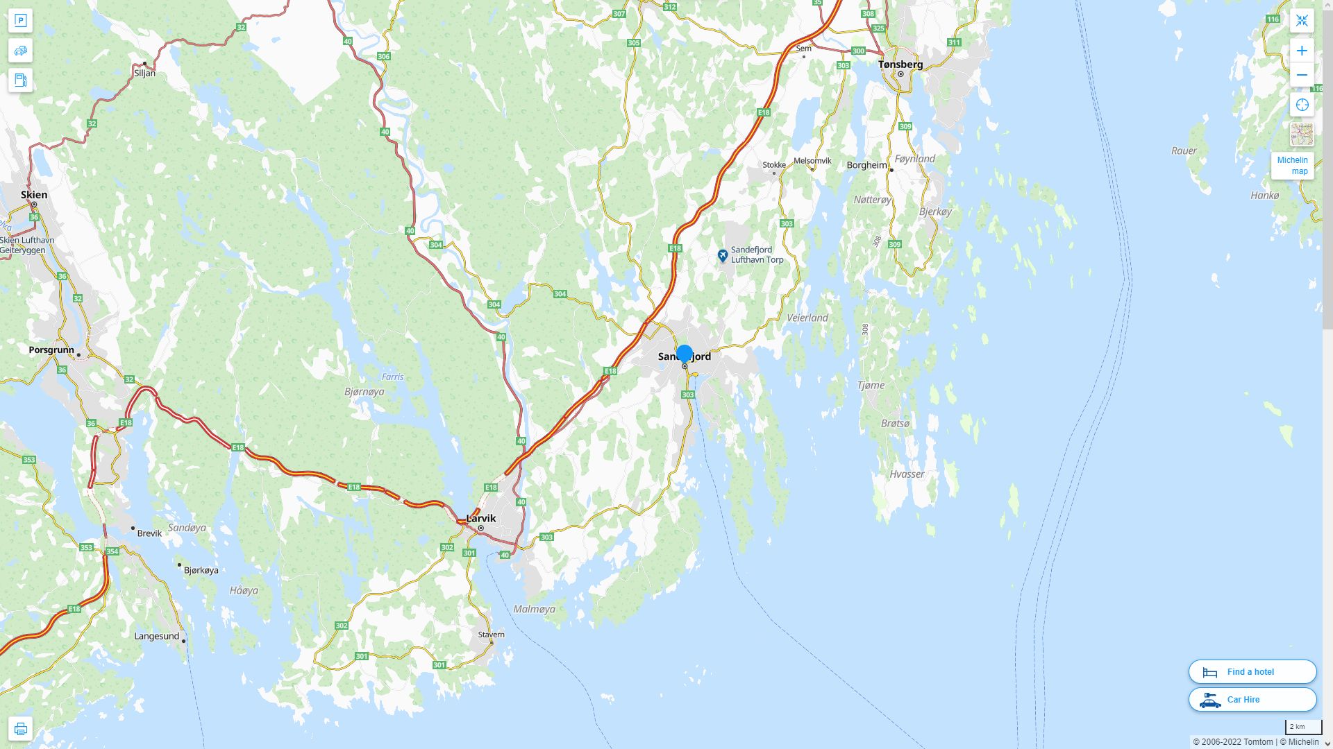 Sandefjord Map