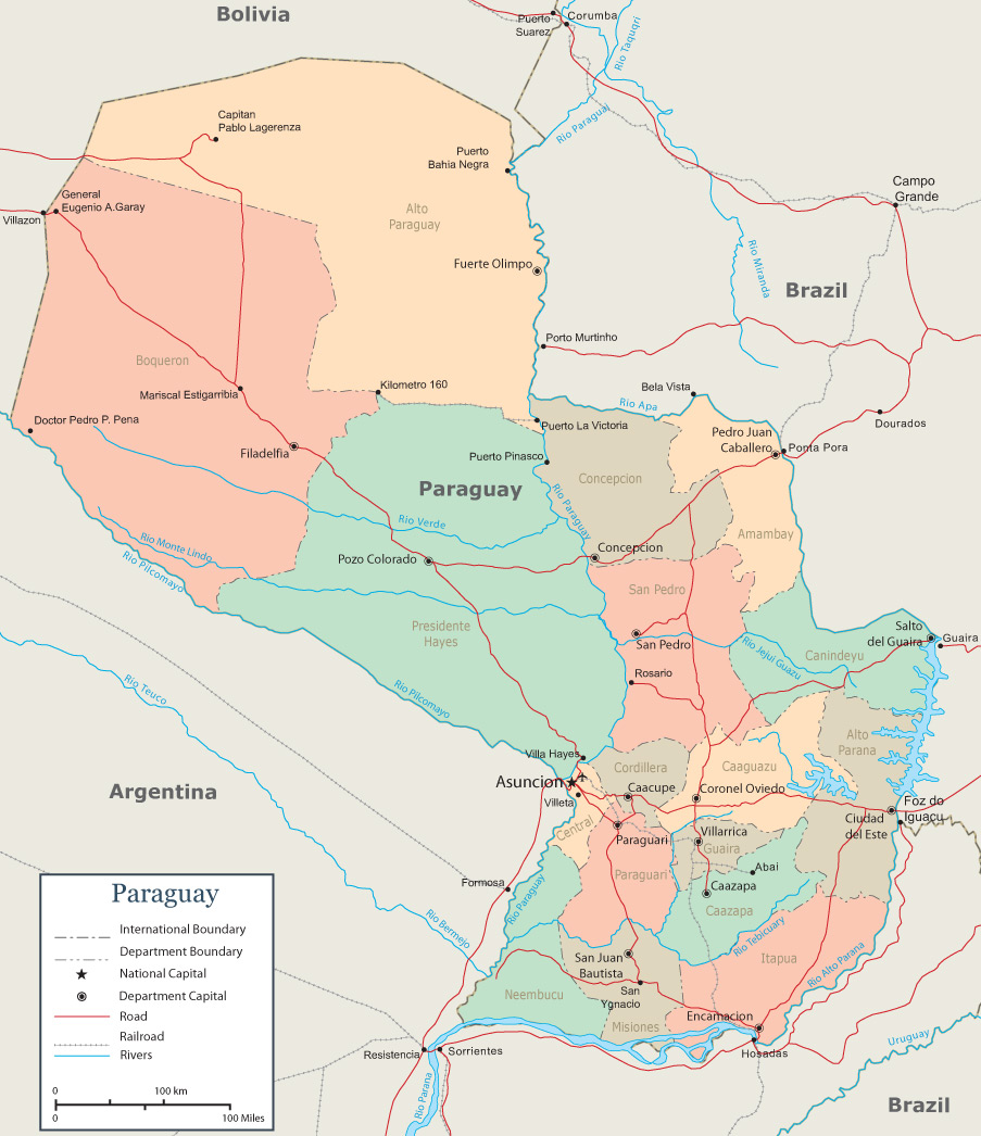 Ciudad Del Este Map Paraguay