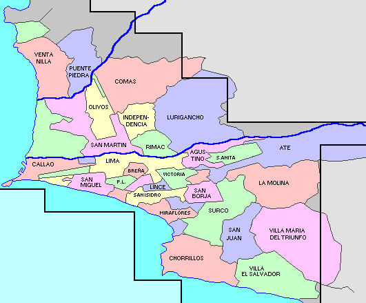 Lima Map - Peru