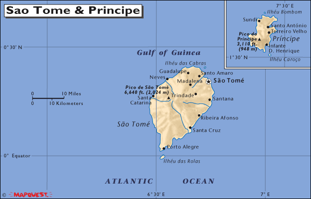 Sao Tome And Principe Map