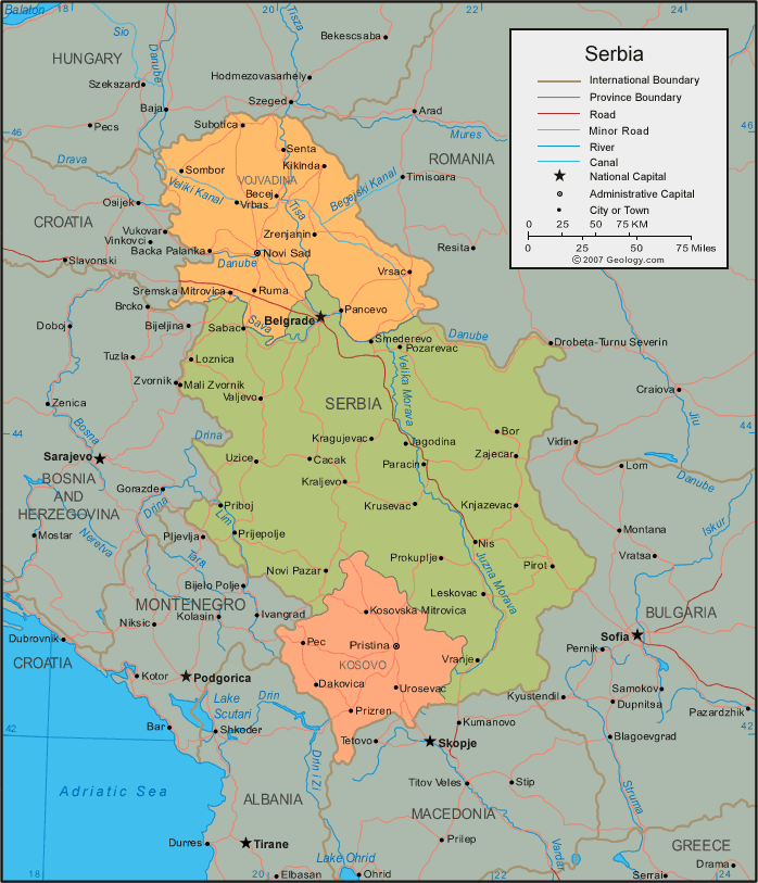 Nis Map - Serbia